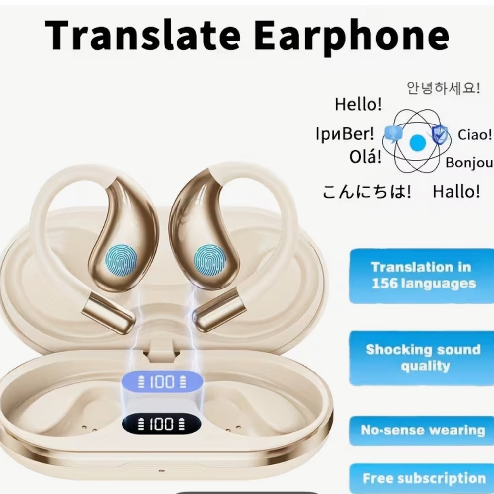 NWT Ai Translation Ear Buds With Charging Case